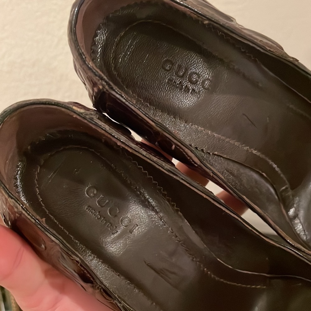 TOM FORD GUCCI CROC 🐊 hornback pump NWB 7.5 or 7 - Picture 8 of 16